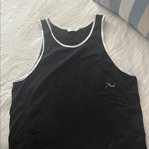 Rhude Black Tank Top with White Trim